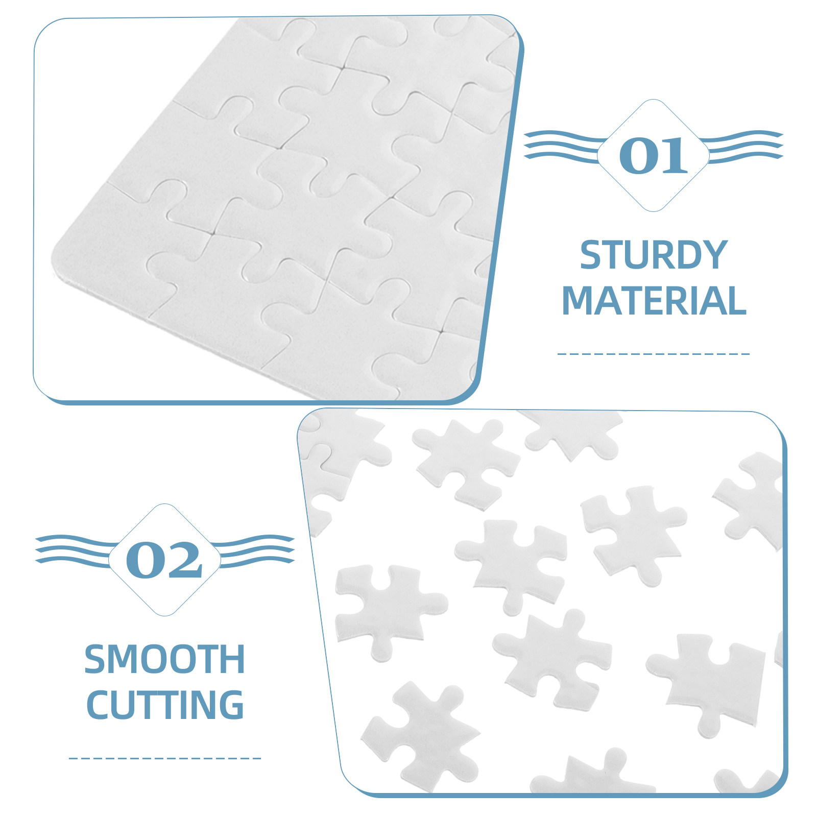 4 Lembar Papan Puzzle Putih, P - Puzzle Blank White ulasan dan harga